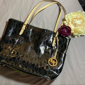Michael Kors Shiny Jet Set Logo Tote 👜